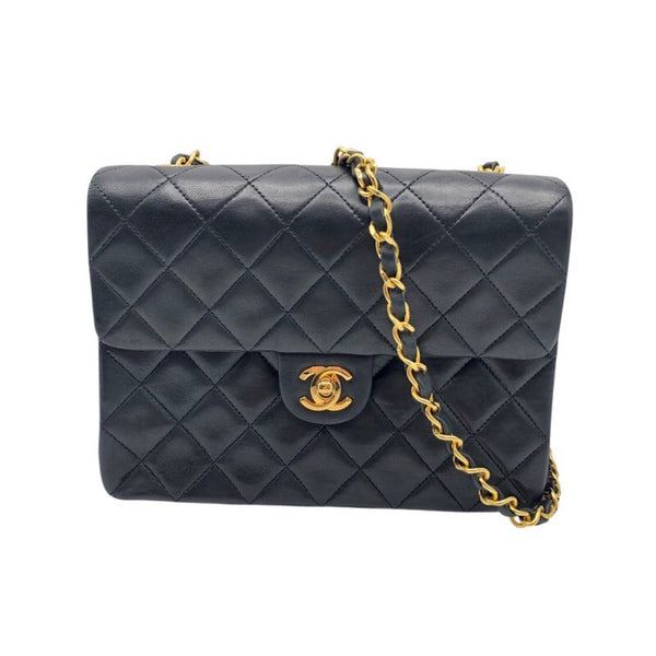 シャネル CHANEL マトラッセチェーンショルダーバッグ ブラック/GD金具 ラム レディース ショルダーバッグ