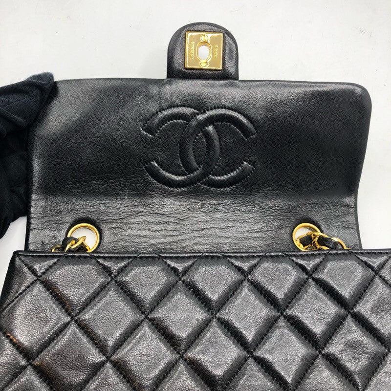 シャネル CHANEL マトラッセチェーンショルダーバッグ ブラック/GD金具 ラム レディース ショルダーバッグ