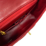 シャネル CHANEL マトラッセ チェーンショルダーバッグ 1番台 レッド ゴールド金具 ラムスキン レディース ショルダーバッグ