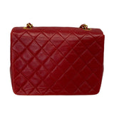 シャネル CHANEL マトラッセ チェーンショルダーバッグ 1番台 レッド ゴールド金具 ラムスキン レディース ショルダーバッグ