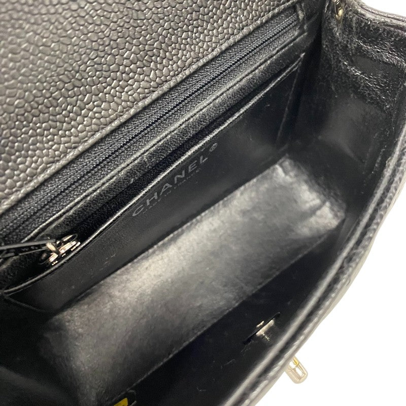 シャネル CHANEL マトラッセ チェーンショルダーバッグ A01115 9番台 ブラック シルバー金具 キャビアスキン レディース ショルダーバッグ