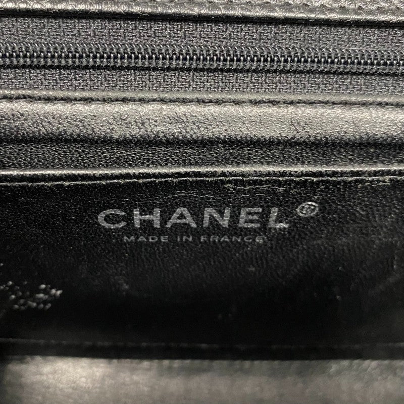 シャネル CHANEL マトラッセ チェーンショルダーバッグ A01115 9番台 ブラック シルバー金具 キャビアスキン レディース ショルダーバッグ
