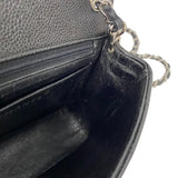 シャネル CHANEL マトラッセ チェーンショルダーバッグ A01115 9番台 ブラック シルバー金具 キャビアスキン レディース ショルダーバッグ