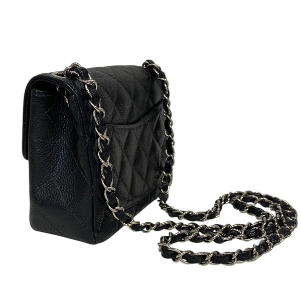 シャネル CHANEL マトラッセ チェーンショルダーバッグ A01115 9番台 ブラック シルバー金具 キャビアスキン レディース ショルダーバッグ