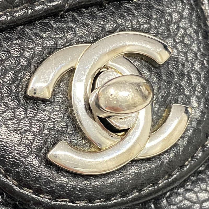 シャネル CHANEL マトラッセ チェーンショルダーバッグ A01115 9番台 ブラック シルバー金具 キャビアスキン レディース ショルダーバッグ