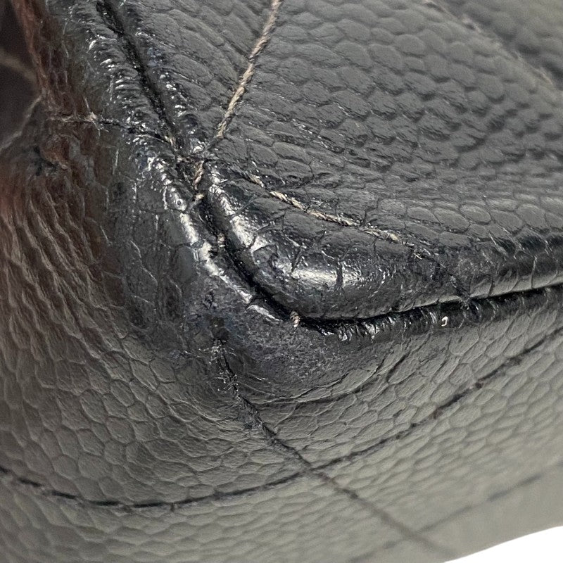 シャネル CHANEL マトラッセ チェーンショルダーバッグ A01115 9番台 ブラック シルバー金具 キャビアスキン レディース ショルダーバッグ