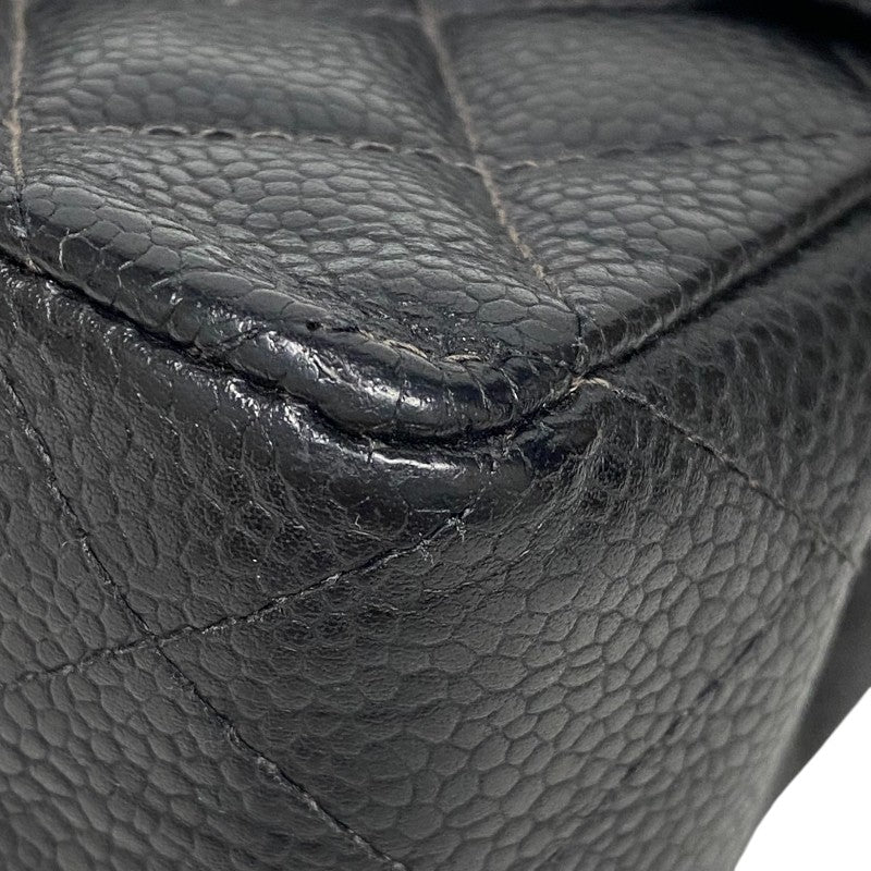 シャネル CHANEL マトラッセ チェーンショルダーバッグ A01115 9番台 ブラック シルバー金具 キャビアスキン レディース ショルダーバッグ