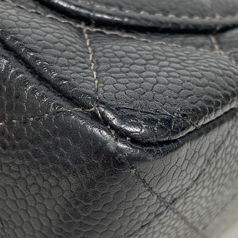 シャネル CHANEL マトラッセ チェーンショルダーバッグ A01115 9番台 ブラック シルバー金具 キャビアスキン レディース ショルダーバッグ