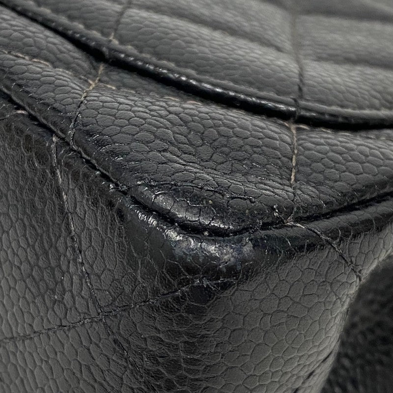 シャネル CHANEL マトラッセ チェーンショルダーバッグ A01115 9番台 ブラック シルバー金具 キャビアスキン レディース ショルダーバッグ
