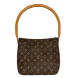 ルイ・ヴィトン LOUIS VUITTON ルーピングMM M51146 ブラウン　ゴールド金具 モノグラム レディース ハンドバッグ