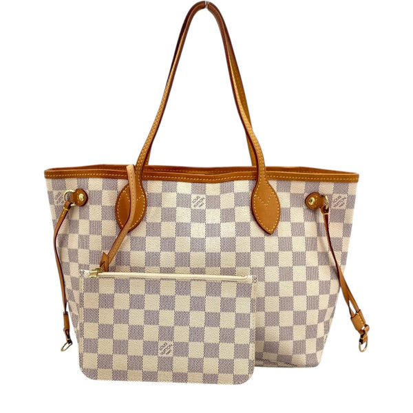 ルイ・ヴィトン LOUIS VUITTON ネヴァーフルPM N40605 ホワイト ダミエ・アズール レディース トートバッグ
