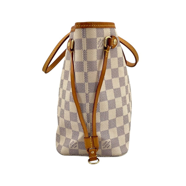 ルイ・ヴィトン LOUIS VUITTON ネヴァーフルPM N40605 ホワイト ダミエ・アズール レディース トートバッグ