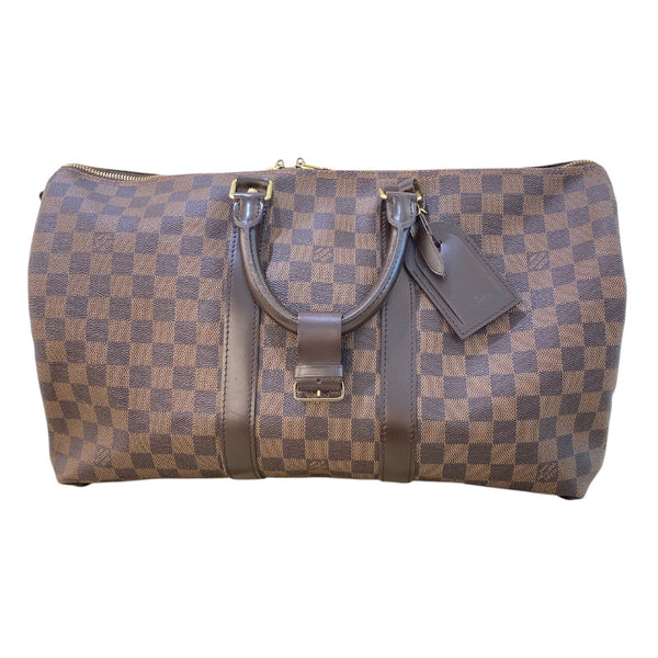 ルイ・ヴィトン LOUIS VUITTON キーポル・バンドリエール45 M41418 ブラウン ダミエ ユニセックス ボストンバッグ
