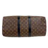 ルイ・ヴィトン LOUIS VUITTON キーポル・バンドリエール 45 M56711 ブラウン/ブラック　ゴールド金具 モノグラム・マカサー メンズ ボストンバッグ