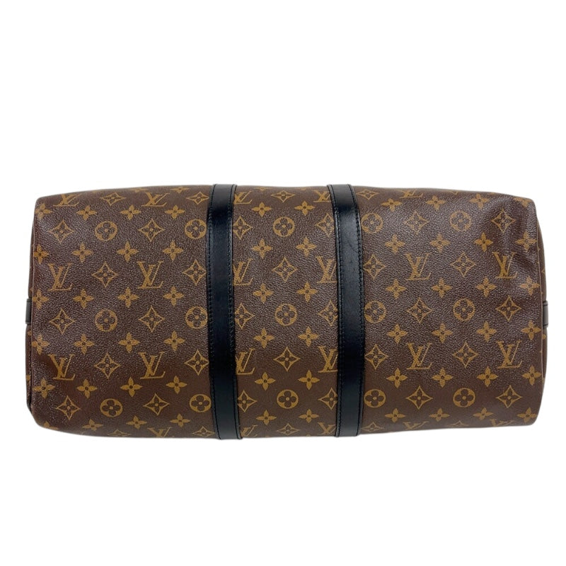 ルイ・ヴィトン LOUIS VUITTON キーポル・バンドリエール 45 M56711 ブラウン/ブラック　ゴールド金具 モノグラム・マカサー メンズ ボストンバッグ