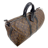 ルイ・ヴィトン LOUIS VUITTON キーポル・バンドリエール 45 M56711 ブラウン/ブラック　ゴールド金具 モノグラム・マカサー メンズ ボストンバッグ