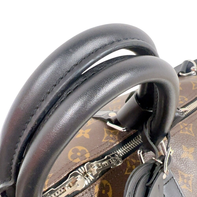ルイ・ヴィトン LOUIS VUITTON キーポル・バンドリエール 45 M56711 ブラウン/ブラック　ゴールド金具 モノグラム・マカサー メンズ ボストンバッグ