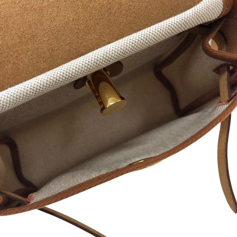 エルメス HERMES エールバッグジップミニ W刻 エクリュ