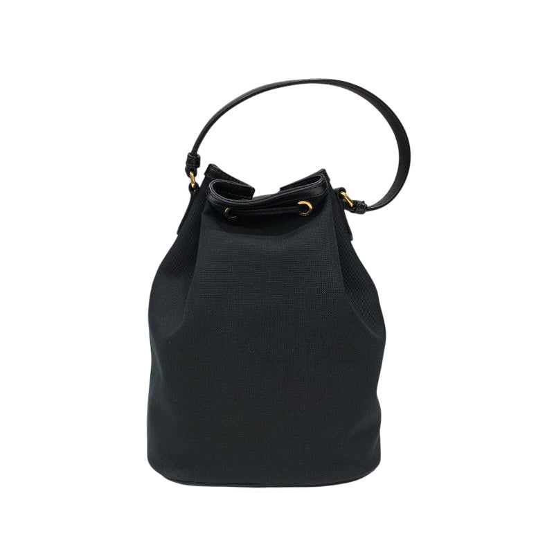 PRADA ブラックナイロン巾着バッグ PRADA プラダ トライアングルロゴ ナイロン 巾着 ミニバッグ