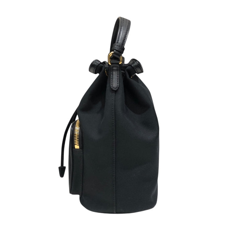 プラダ PRADA デュエットバケットバッグ 1BH038 ブラック