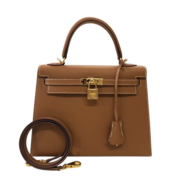 エルメス HERMES ケリー25 外縫い B刻 ゴールド ゴールド金具 エプソン レディース ハンドバッグ