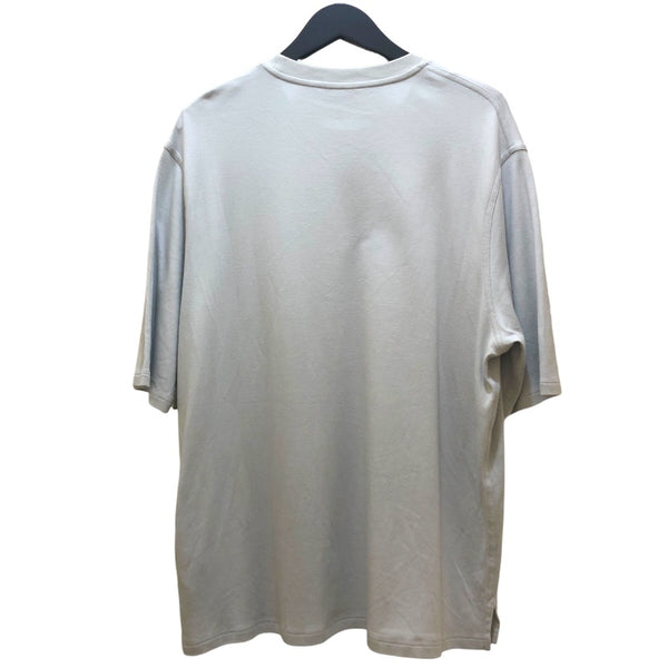 エルメス HERMES カミシヤ混 立体プリントTシャツ ブルー コットン メンズ 半袖Ｔシャツ