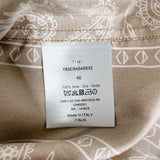 クリスチャン・ディオール Christian Dior ペイズリー柄半袖シルクシャツ 193C545A5532 ブラウン/ホワイト シルク メンズ 半袖シャツ