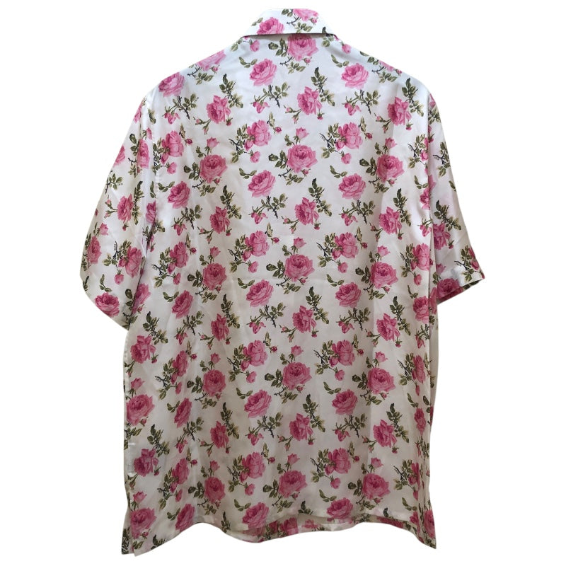 クリスチャン・ディオール Christian Dior フローラル総柄半袖シルクシャツ 193C545A5630 ホワイト シルク メンズ 半袖シャツ