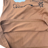 クリスチャン・ディオール Christian Dior × Cuctus Jack プリントTシャツ 283J641B0677 ブラウン コットン メンズ 半袖Ｔシャツ