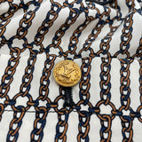 ルイ・ヴィトン LOUIS VUITTON チェーン柄シルクショートパンツ FNPA36 アイボリー シルク レディース ショートパンツ