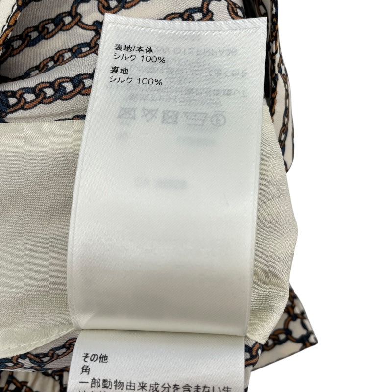 ルイ・ヴィトン LOUIS VUITTON チェーン柄シルクショートパンツ FNPA36 アイボリー シルク レディース ショートパンツ