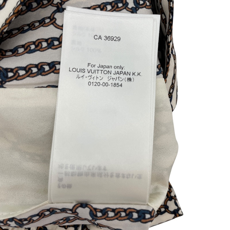 ルイ・ヴィトン LOUIS VUITTON チェーン柄シルクショートパンツ FNPA36 アイボリー シルク レディース ショートパンツ