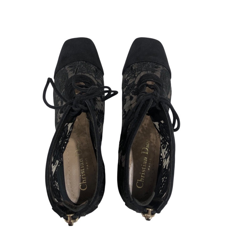 クリスチャン・ディオール Christian Dior Naughtily ヒールショートブーツ KDI850ROY ブラック レディース ブーツ
