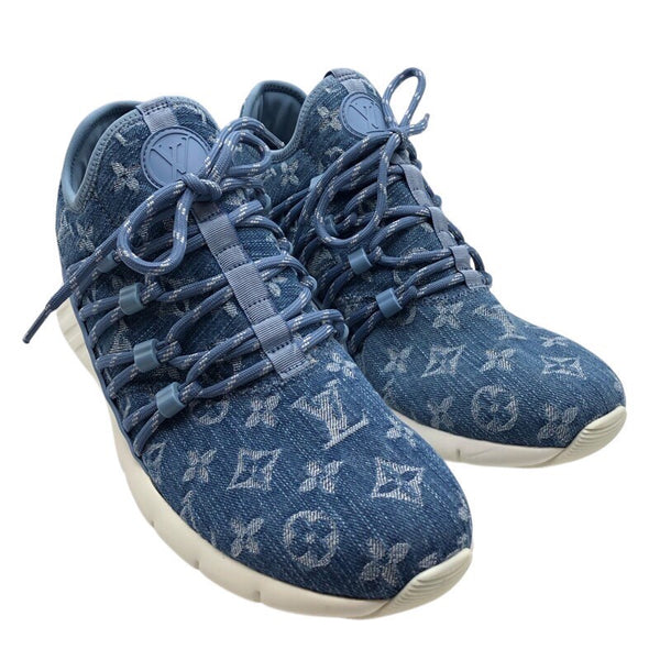 ルイ・ヴィトン LOUIS VUITTON ファストレーンライン　ローカットスニーカー DH80396 モノグラムデニム レディース スニーカー