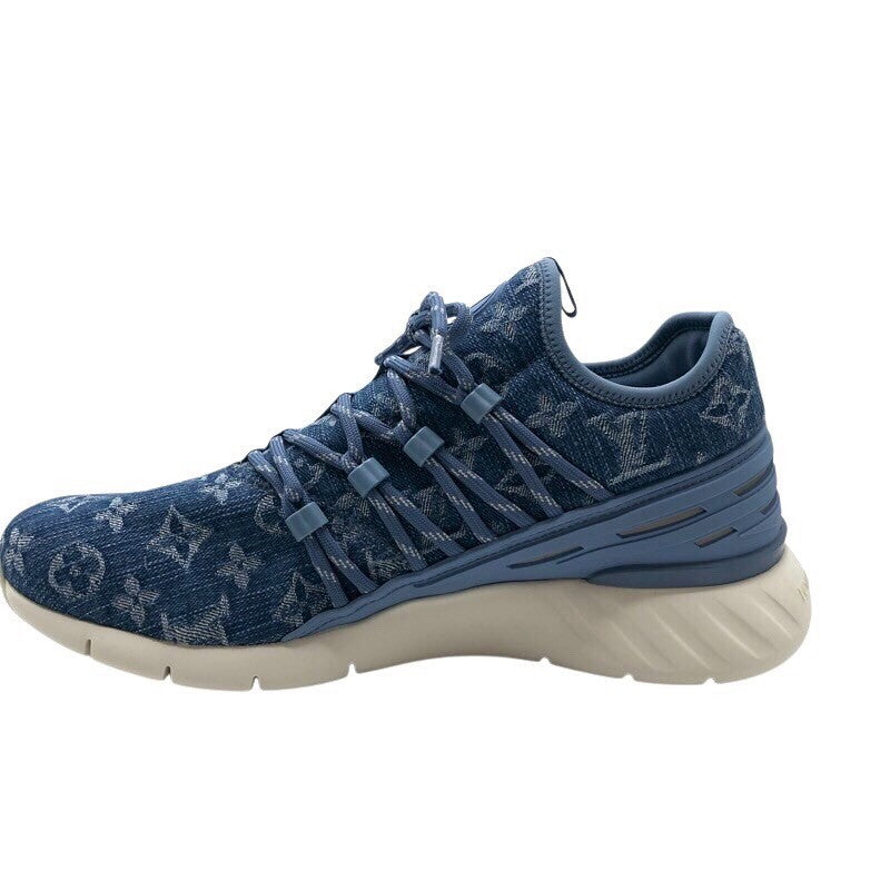 ルイ・ヴィトン LOUIS VUITTON ファストレーンライン　ローカットスニーカー DH80396 モノグラムデニム レディース スニーカー