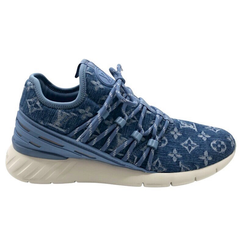 ルイ・ヴィトン LOUIS VUITTON ファストレーンライン　ローカットスニーカー DH80396 モノグラムデニム レディース スニーカー
