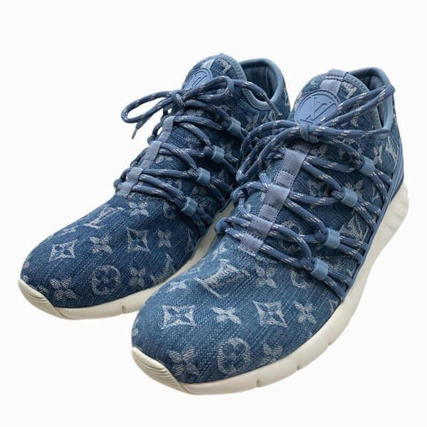 ルイ・ヴィトン LOUIS VUITTON ファストレーンライン　ローカットスニーカー DH80396 モノグラムデニム レディース スニーカー