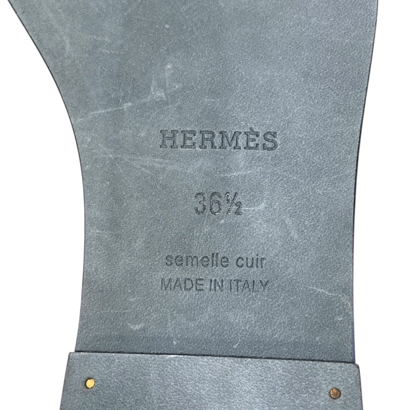 エルメス HERMES オランフラットサンダル ブルー レディース
