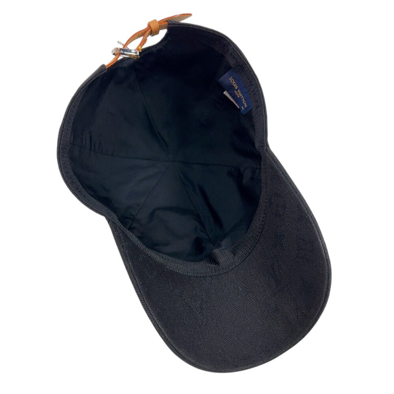 ルイ・ヴィトン LOUIS VUITTON モノグラム柄キャスケット M76584 ブラック　シルバー金具 コットン/ヌメ革 ユニセックス その他ファッション雑貨