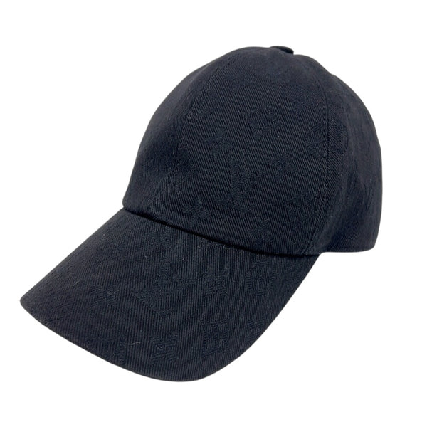 ルイ・ヴィトン LOUIS VUITTON モノグラム柄キャスケット M76584 ブラック　シルバー金具 コットン/ヌメ革 ユニセックス その他ファッション雑貨