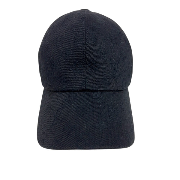ルイ・ヴィトン LOUIS VUITTON モノグラム柄キャスケット M76584 ブラック　シルバー金具 コットン/ヌメ革 ユニセックス その他ファッション雑貨