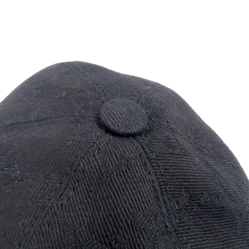 ルイ・ヴィトン LOUIS VUITTON モノグラム柄キャスケット M76584 ブラック　シルバー金具 コットン/ヌメ革 ユニセックス その他ファッション雑貨