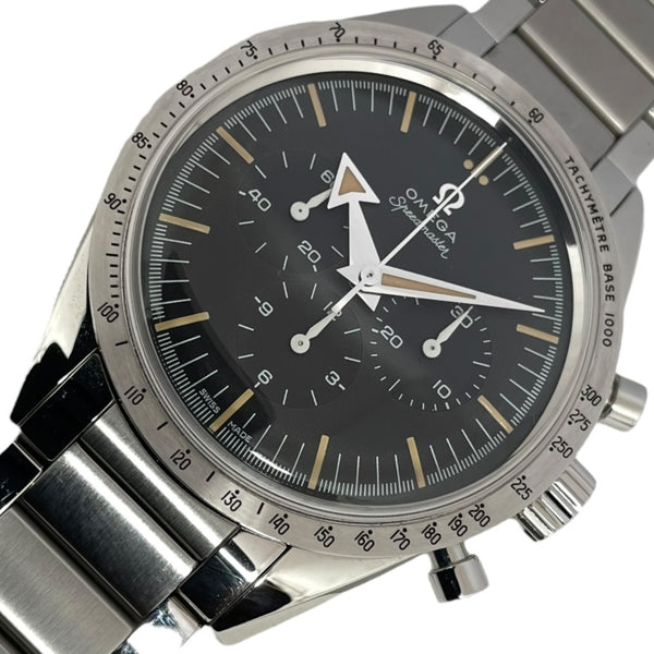 オメガ OMEGA スピードマスター '5﻿7トリロジー クロノグラフ 311.10.39.30.01.001 ブラックトロピカル SS 手巻き メンズ 腕時計