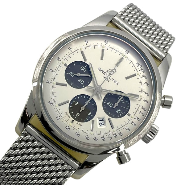 ブライトリング BREITLING ブライトリング トランスオーシャン クロノグラフ AB0152 ホワイト SS 自動巻き メンズ 腕時計