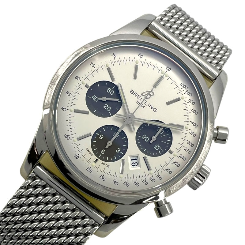 ブライトリング BREITLING ブライトリング トランスオーシャン クロノグラフ AB0152 ホワイト SS 自動巻き メンズ 腕時計