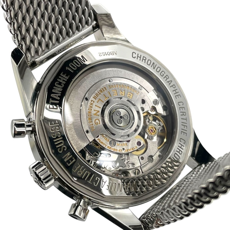 ブライトリング BREITLING ブライトリング トランスオーシャン クロノグラフ AB0152 ホワイト SS 自動巻き メンズ 腕時計