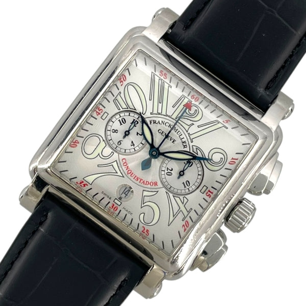 フランク・ミュラー FRANCK MULLER コンキスタドール コルテス 10000HCC シルバー SS 自動巻き メンズ 腕時計