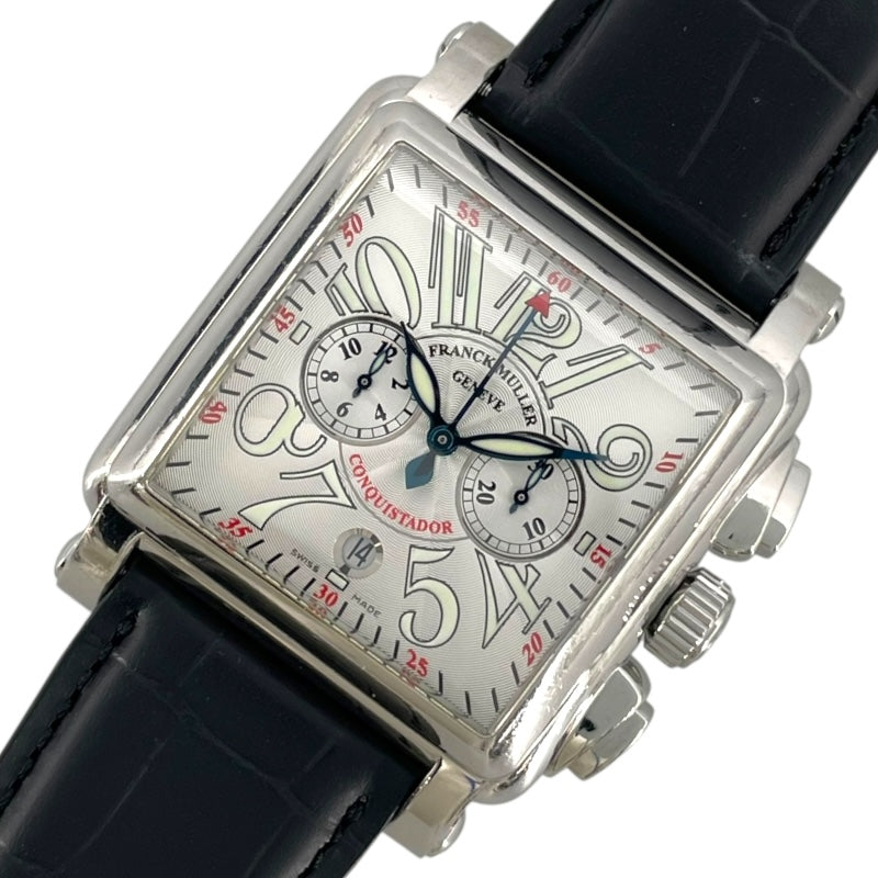 フランク・ミュラー FRANCK MULLER コンキスタドール コルテス 10000HCC シルバー SS 自動巻き メンズ 腕時計