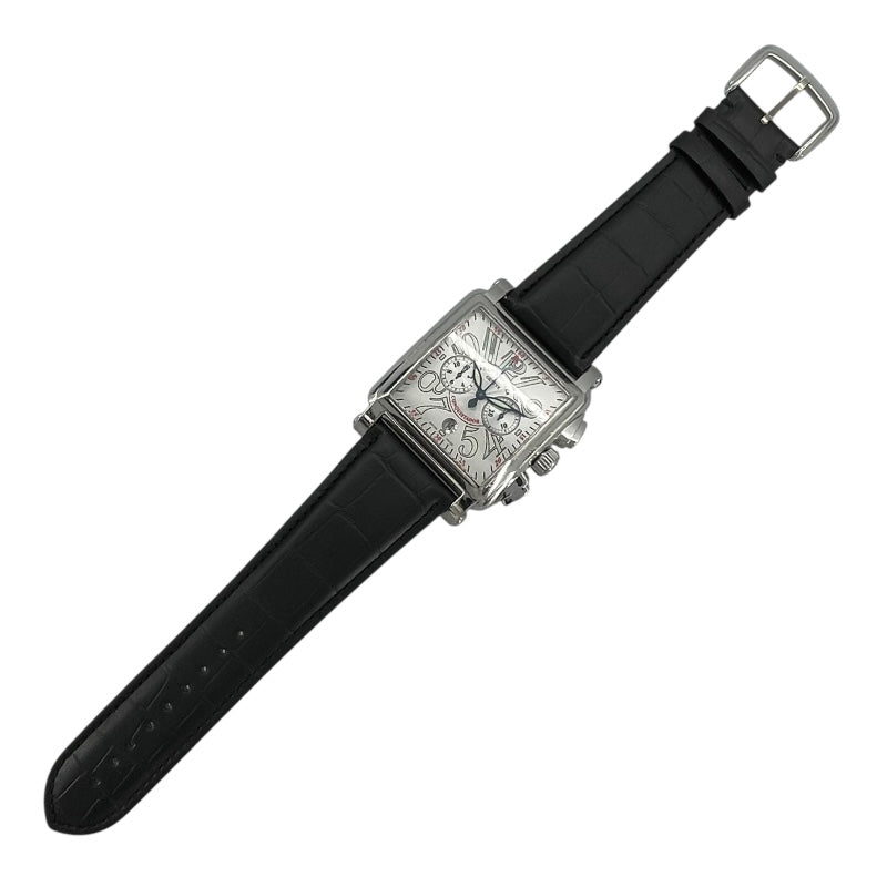 フランク・ミュラー FRANCK MULLER コンキスタドール コルテス 10000HCC シルバー SS 自動巻き メンズ 腕時計