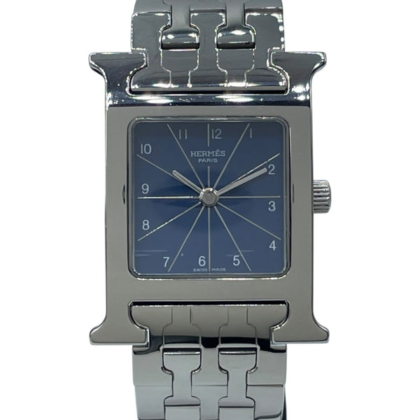 エルメス HERMES Hウォッチ HH1.210 ブルー ステンレススチール SS レディース 腕時計